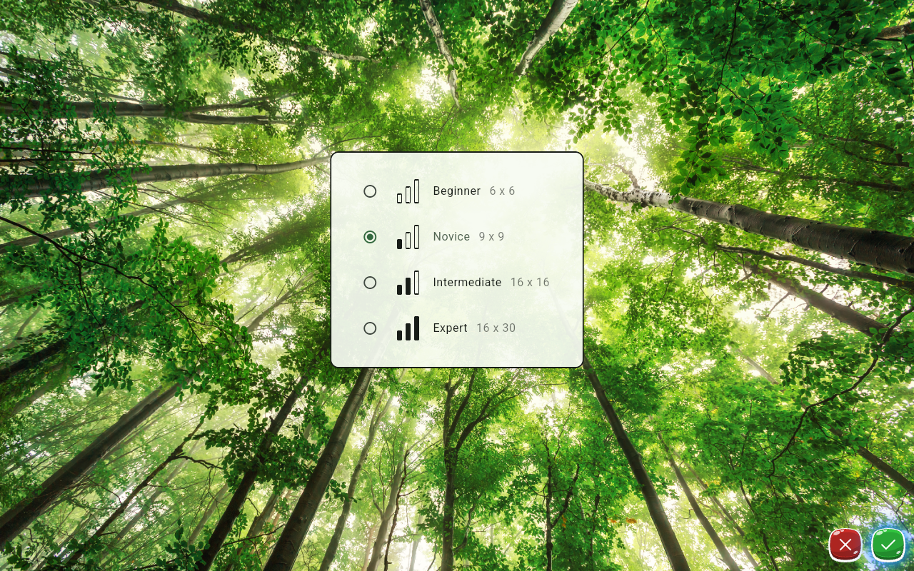 The Sleepy Hedgehogs new game screen, where you choose the options for your next game