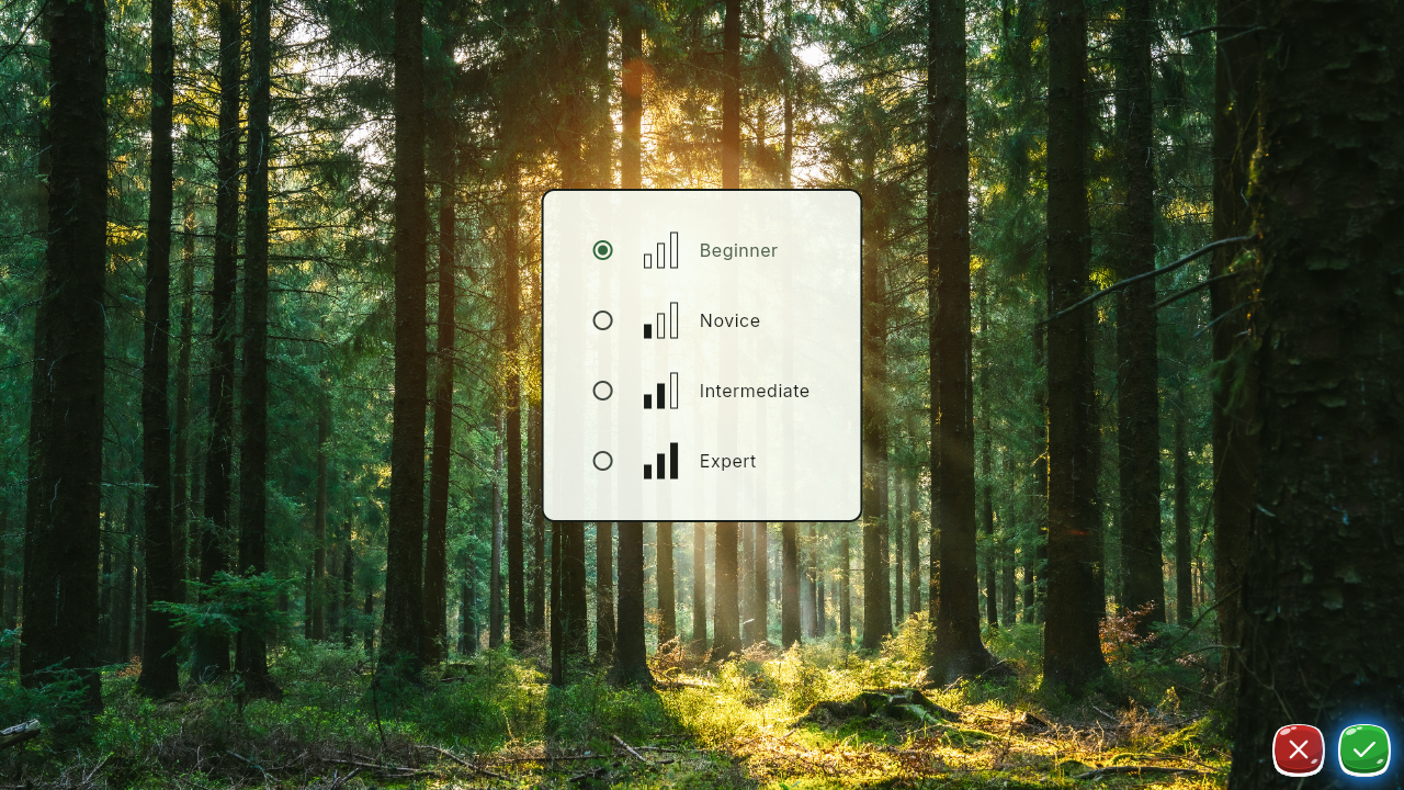 The Sudoku new game screen, where you choose the options for your next game